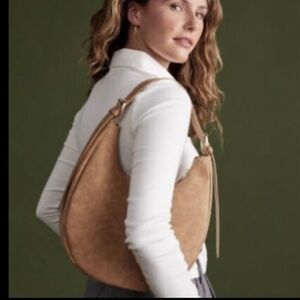 4th and Reckless Una Faux Suede Crescent Shoulder Bag